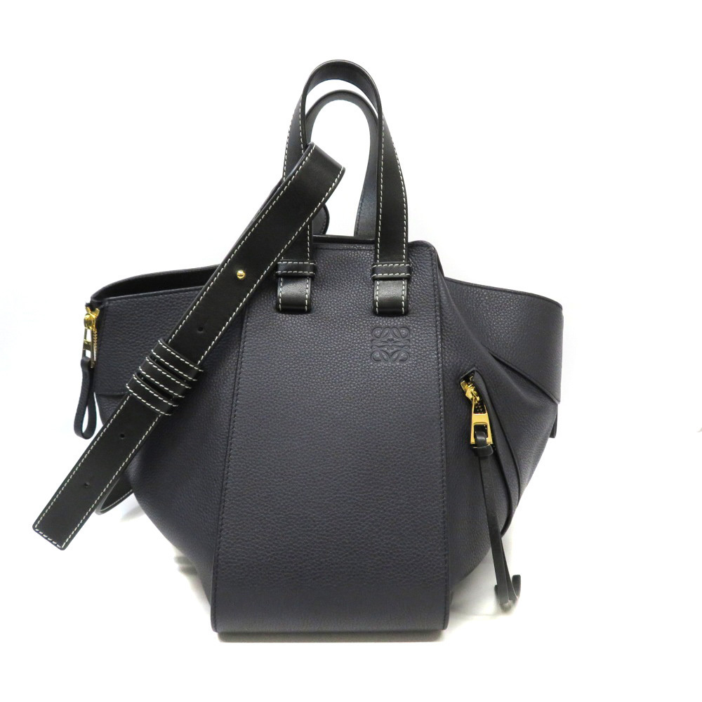 Loewe Calf Blue Hammock Small Bag Midnight Leather Soft Grain